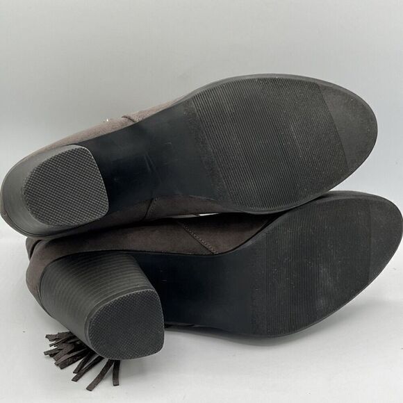 Lauren Conrad Sweet Pea Women's Side Zip Ankle Boots Size 10M Gray Tassel Pulls - Picture 10 of 10